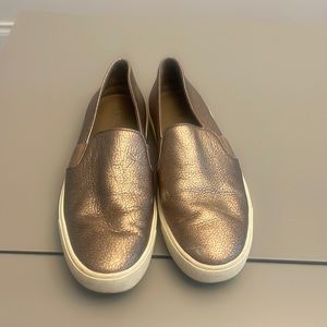 Vince Women's Blair Slip On Sneaker color bronze size 6.5